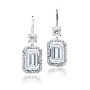10.63 Ct Emerald Cut Diamond Ring in Platinum