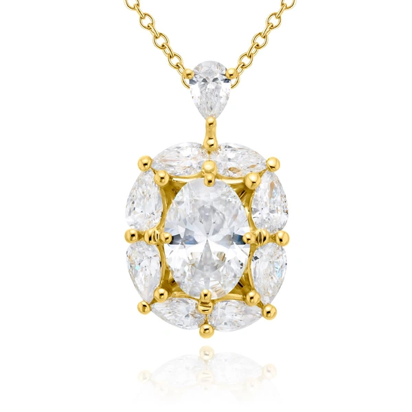 1.51 Ct Oval Cut Diamond Ring in 18K Yellow Gold