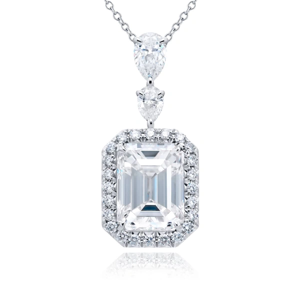 5.01 Ct Emerald Cut Diamond Ring in Platinum