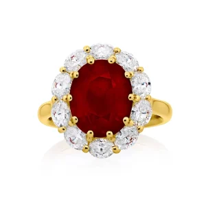 4.47 Ct Oval Cut Diamond Ring in 18K Yellow Gold