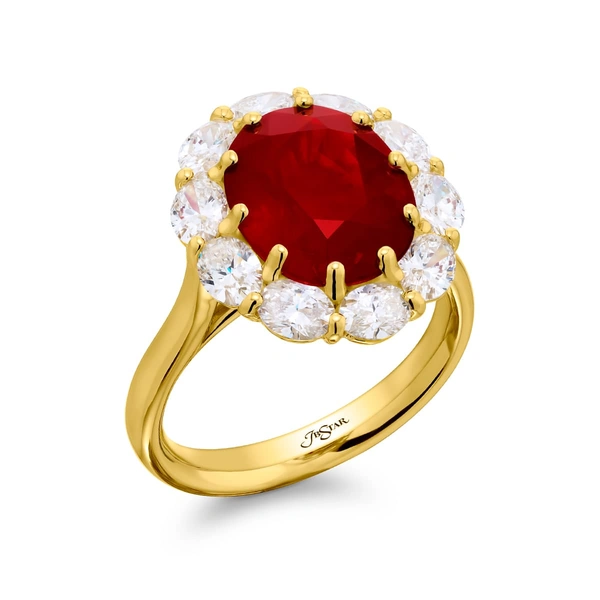 4.47 Ct Oval Cut Diamond Ring in 18K Yellow Gold - Image 2