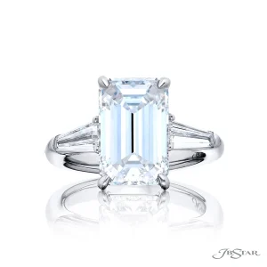 5.12 Ct Emerald Cut Diamond Ring in Platinum