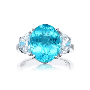 5.40 Ct Oval Cut Diamond Ring in Platinum