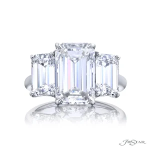 5.02 Ct Emerald Cut Diamond Ring in Platinum