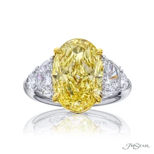 7.53 Ct Oval Cut Diamond Ring in Platinum