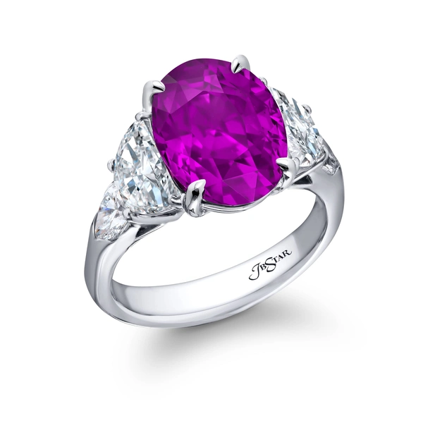 6.68 Ct Oval Cut Diamond Ring in Platinum - Image 2