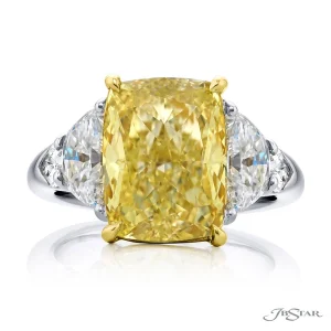 6.46 Ct Cushion Cut Diamond Ring in Platinum