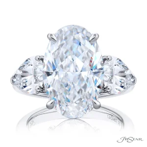 7.63 Ct Oval Cut Diamond Ring in Platinum