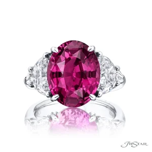 11.06 Ct Oval Cut Diamond Ring in Platinum