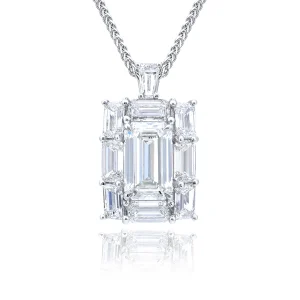 3.01 Ct Emerald Cut Diamond Ring in Platinum