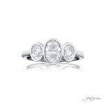 Oval Cut Diamond Ring in Platinum