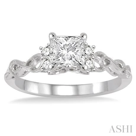 Princess Shape Diamond Engagement Ring - Image 2