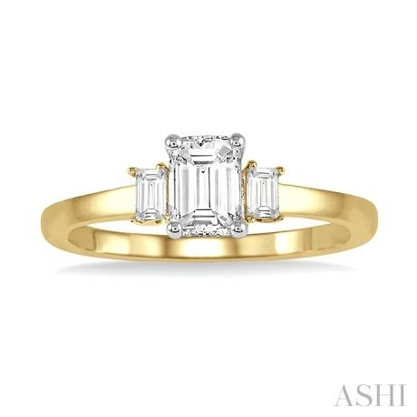 Emerald Shape Diamond Engagement Ring - Image 2