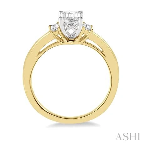 Emerald Shape Diamond Engagement Ring - Image 3