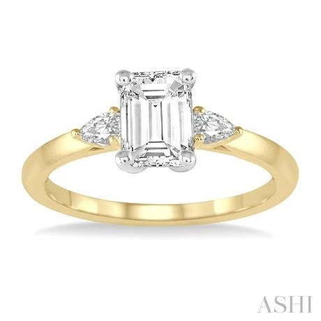 Emerald Shape Diamond Engagement Ring - Image 2