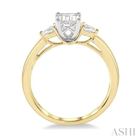 Emerald Shape Diamond Engagement Ring - Image 3