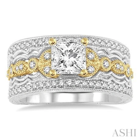Princess Shape Diamond Wedding Set - Image 2