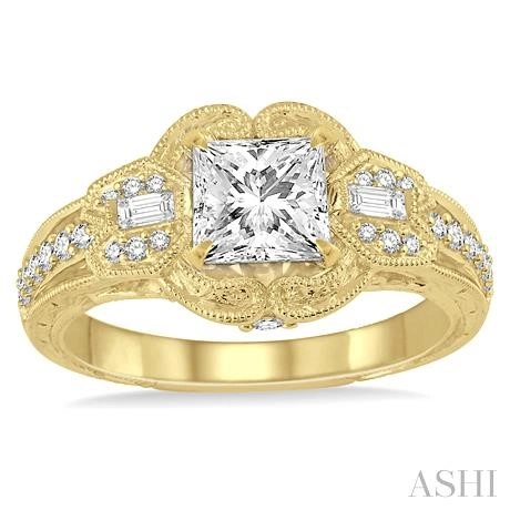Princess Shape Diamond Engagement Ring - Image 2