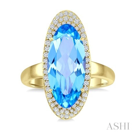 Evoque Gemstone Oval Shape & Halo Diamond Ring - Image 2