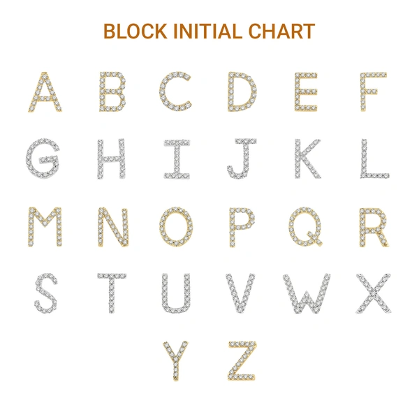 Block 'J' Initial Diamond Pendant - Image 7
