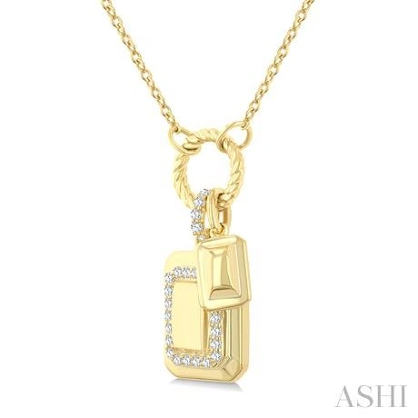 Emerald Shape Charm Diamond Fashion Pendant - Image 2