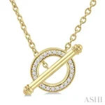 Circle Toggle Diamond Fashion Necklace
