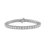 Diamond Bracelet 6 ct tw Round 14k White Gold
