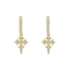 Diamond Hoops Earrings 0.50 ct tw 10k Yellow Gold