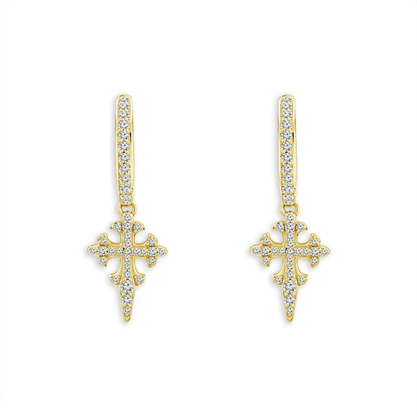 Diamond Hoops Earrings 0.50 ct tw 10k Yellow Gold