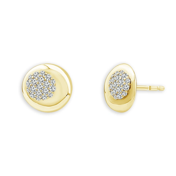 Diamond Fashion Earrings 0.16 ct tw 14k Yellow Gold - Image 2