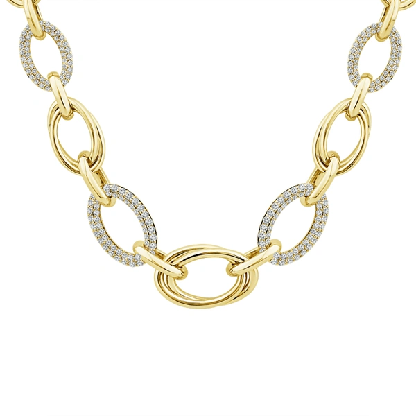 Diamond Fashion Necklace 2.20 ct tw 14k Yellow Gold - Image 2