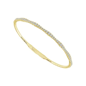 Diamond Bangle 0.75 ct tw 14k Yellow Gold