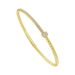 Diamond Bangle 0.60 ct tw 14k Yellow Gold
