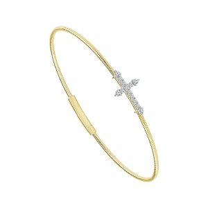 Diamond Bangle 0.20 ct tw 14k Yellow Gold