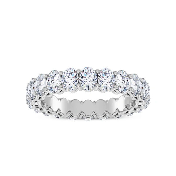 Eternity Oval Diamond Band 3 ct tw 14k White Gold - Image 2